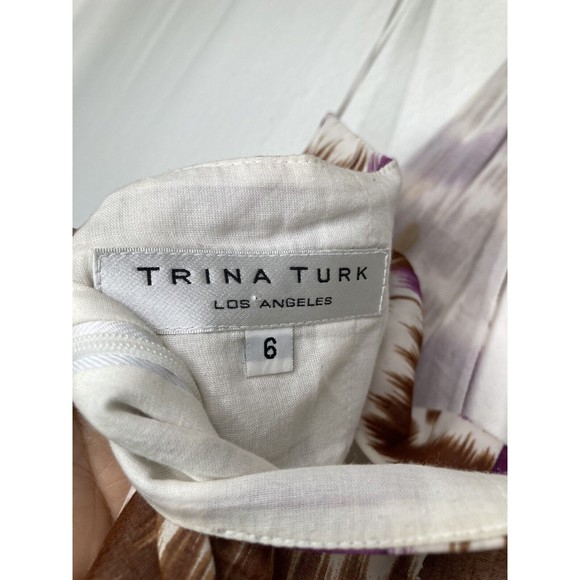 Trina Turk Ikat Geometric Print Halter Women's Cotton Dress Size 6 - Picture 10 of 10